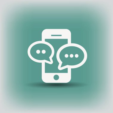 ileti veya smartphone cep telefonu ile sohbet