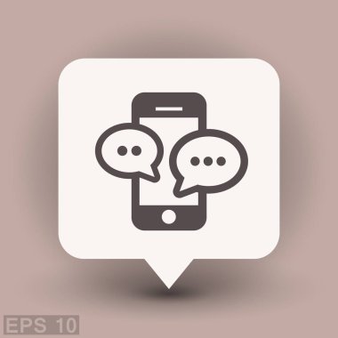 ileti veya smartphone cep telefonu ile sohbet