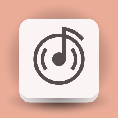 müzik Not cd simgesini
