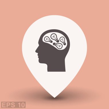 Lightbulbs baş kavramı simge resim