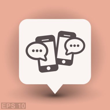 ileti veya smartphone cep telefonu ile sohbet