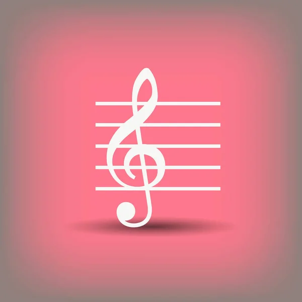 Pictogramme de la clé de musique — Image vectorielle