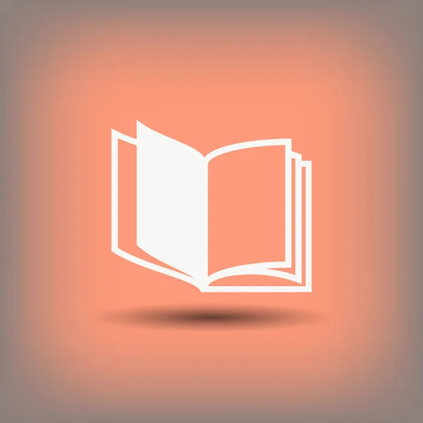 Pictograph av öppen bok — Stock vektor