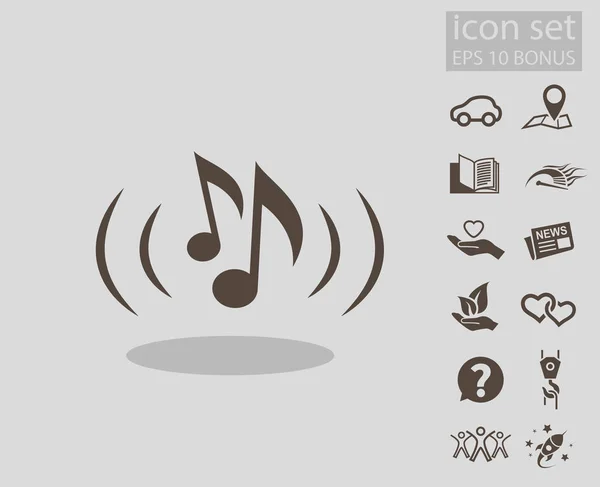 Muziek notities pictogram — Stockvector