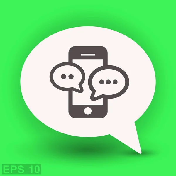 Meddelande eller chatt på smartphone — Stock vektor