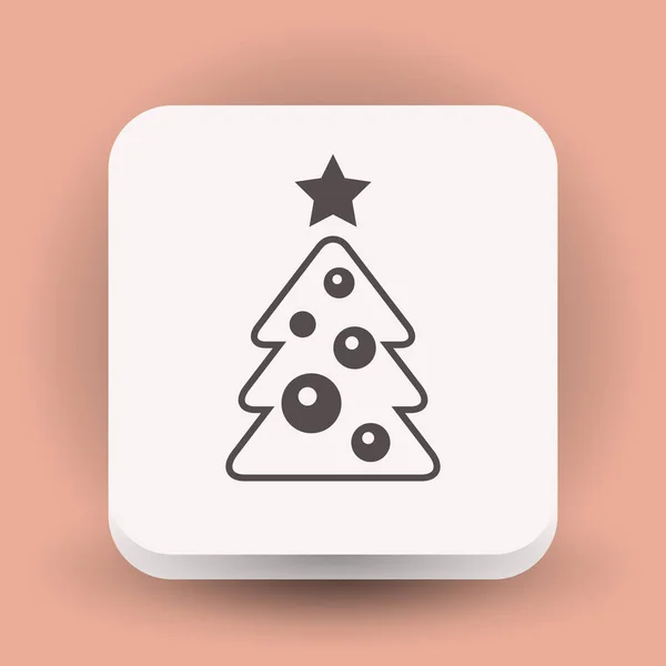 象形文的现代装饰圣诞树 — 图库矢量图片