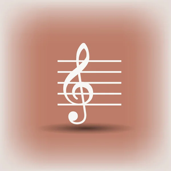Пиктограф музыкального ключа — стоковый вектор