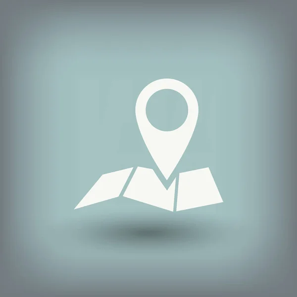 地図上のピンアイコン — ストックベクタ