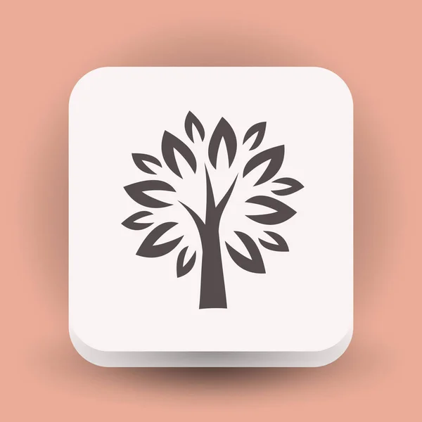 Tree simple icon — Stock Vector