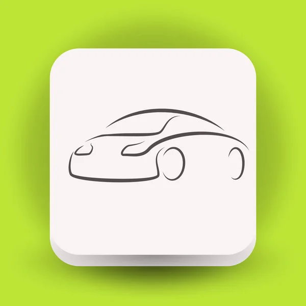 Icono de coche simple — Vector de stock