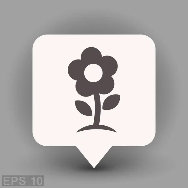 Pictograph van bloem pictogram — Stockvector