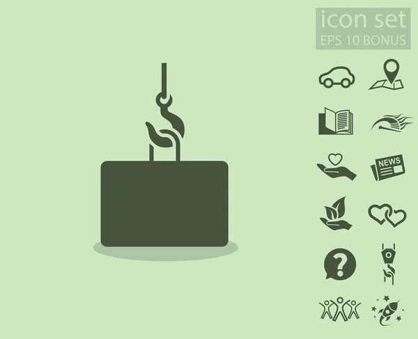 Ikona jeřáb připojit a nastavit ikony — Stockový vektor