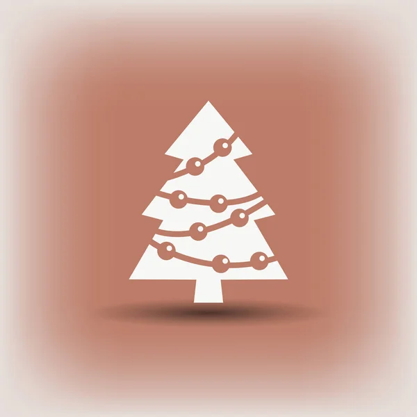 Pictograph of christmas tree — Stock Vector