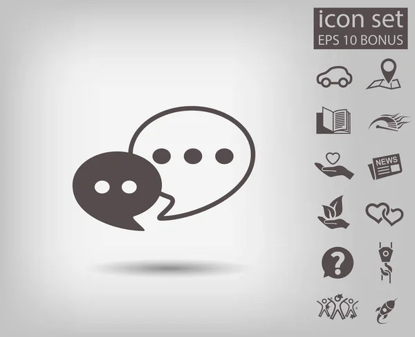 Pictografía de mensaje o chat con otros iconos — Archivo Imágenes Vectoriales