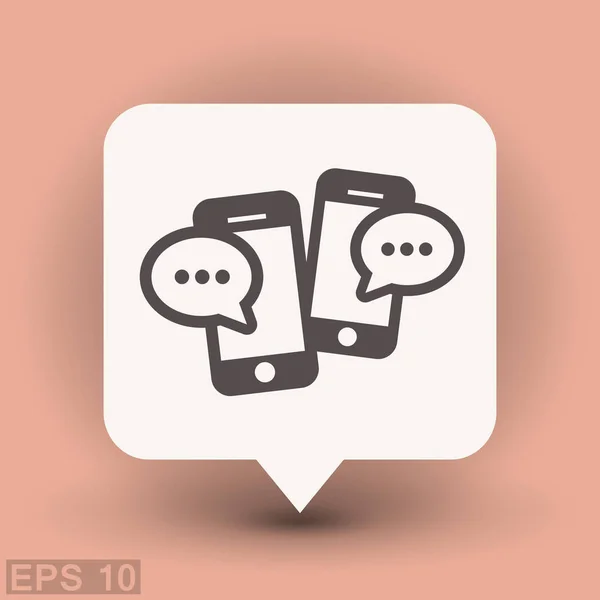 Mensaje o chat en el teléfono inteligente — Archivo Imágenes Vectoriales
