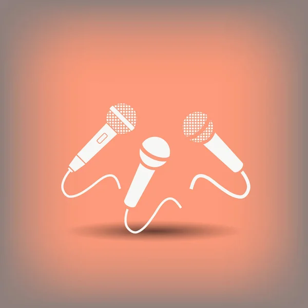 Pictograph of microphones icon — Stock Vector