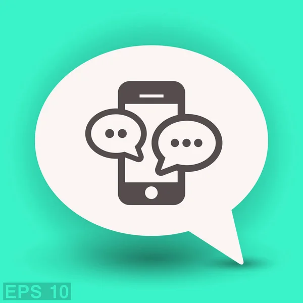 Bericht of chat op smartphone — Stockvector