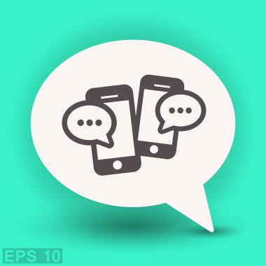 ileti veya smartphone cep telefonu ile sohbet