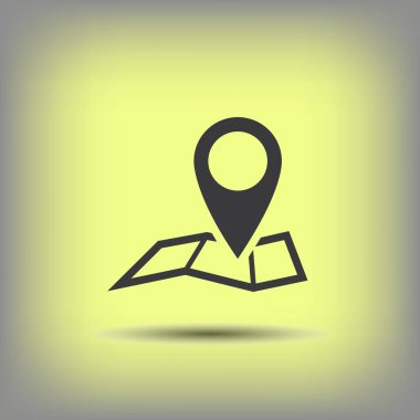 Harita simgesinde iğne