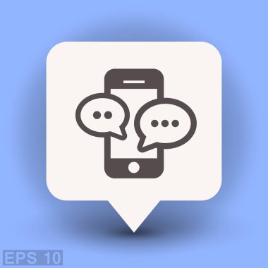 ileti veya smartphone cep telefonu ile sohbet