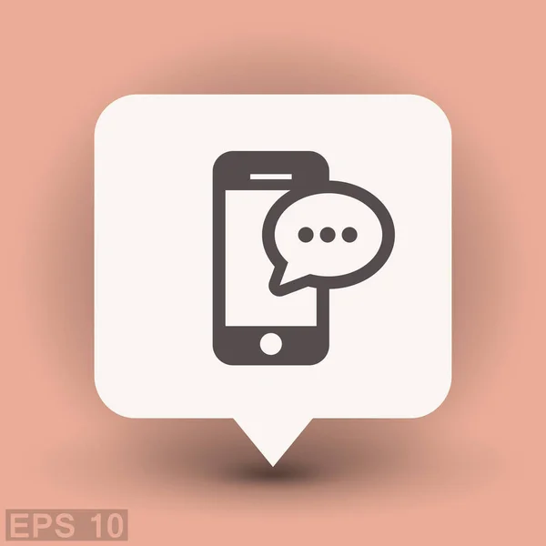 Bericht of chat op smartphone — Stockvector