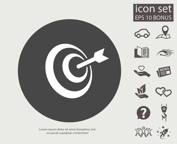 Pictografía de los iconos del kit de destino — Vector de stock