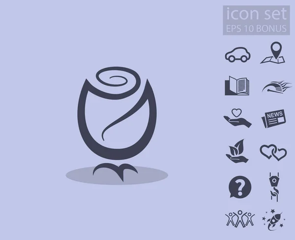 Ikona růže ikony — Stockový vektor