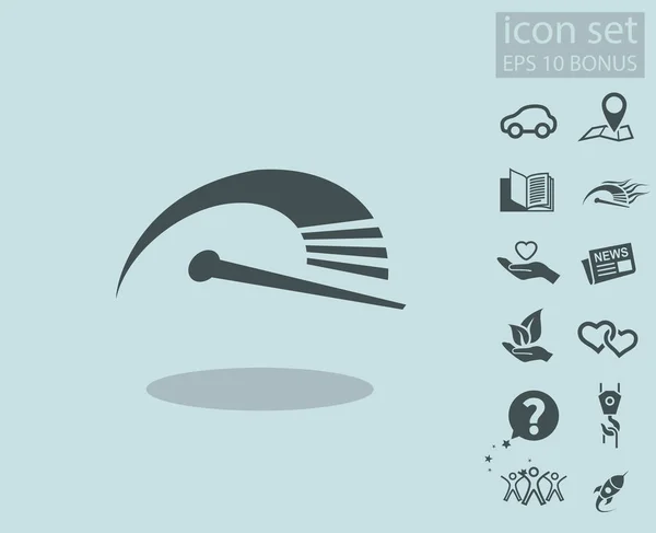 Ikona ikony rychloměru — Stockový vektor