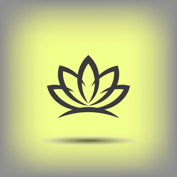 Pictogramme du bouton lotus — Image vectorielle