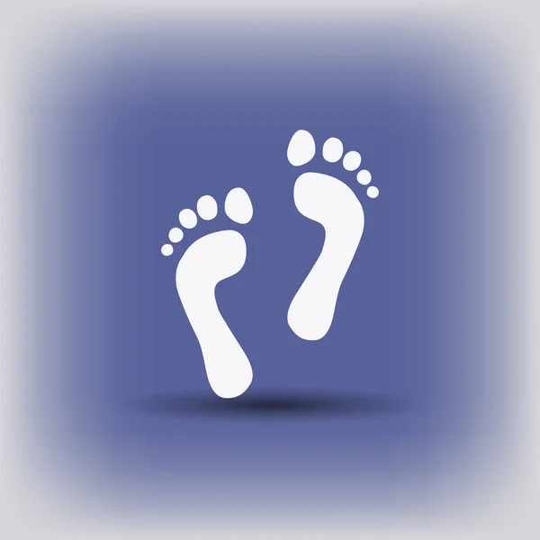 Piktographie der Fußabdrücke Konzeptsymbol — Stockvektor