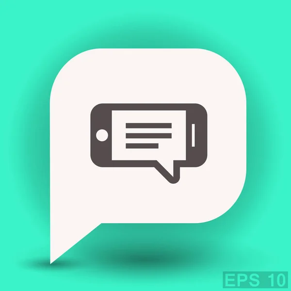 Το μήνυμα ή τη συνομιλία στο smartphone — Διανυσματικό Αρχείο