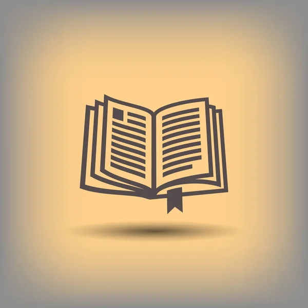 Ikona otevřené knihy — Stockový vektor