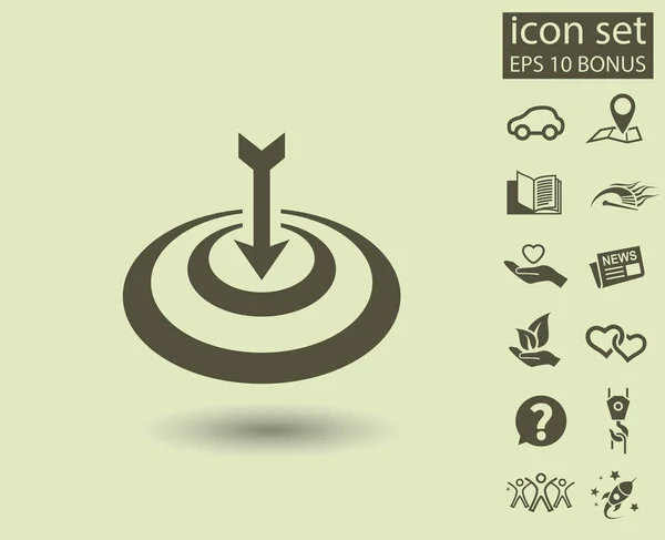 Piktogram miejsce docelowe zestaw ikon — Wektor stockowy