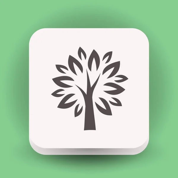 Ağaç basit simgesi — Stok Vektör