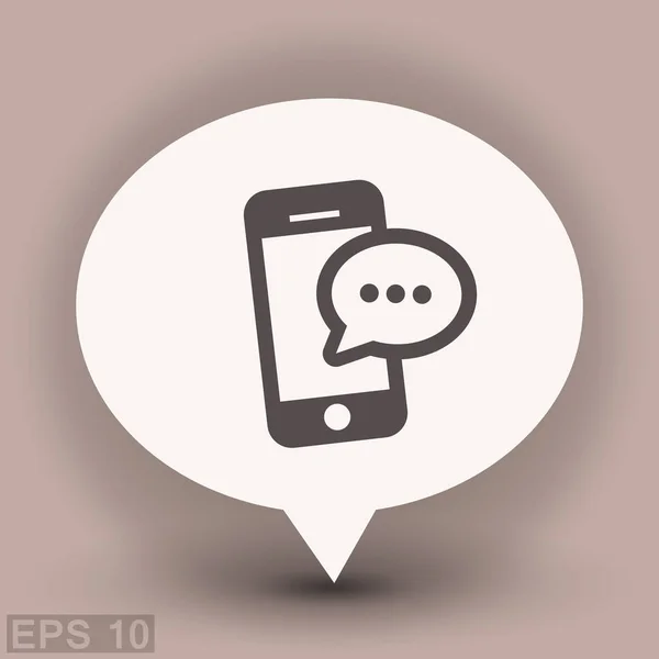 Повідомлення або балачка на смартфоні — стоковий вектор