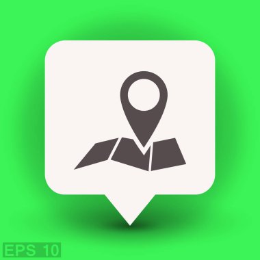 Harita simgesinde iğne