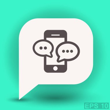 ileti veya smartphone cep telefonu ile sohbet