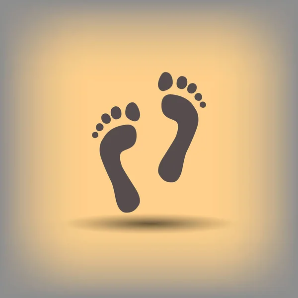 Pictograph of footprints concept icon — Stock Vector