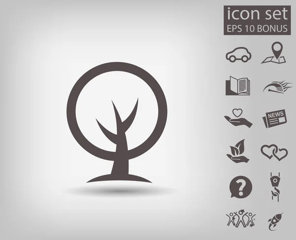 Árbol icono simple — Vector de stock