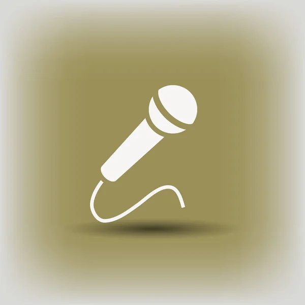 Mikrofon ikon piktográfja — Stock Vector