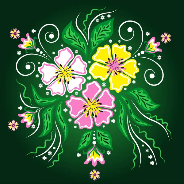 Fondo verde flor Ilustración De Stock