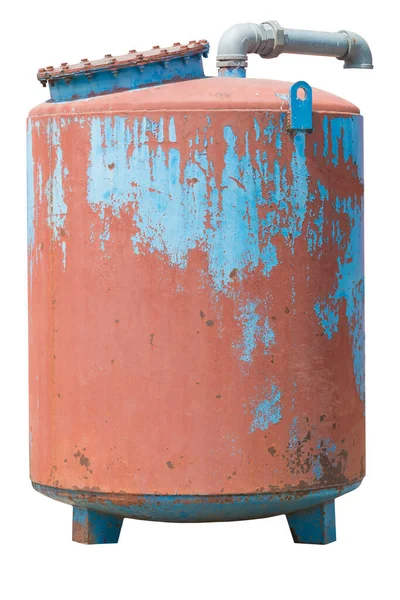 Watertank Geïsoleerd Witte Achtergrond Knippad — Stockfoto