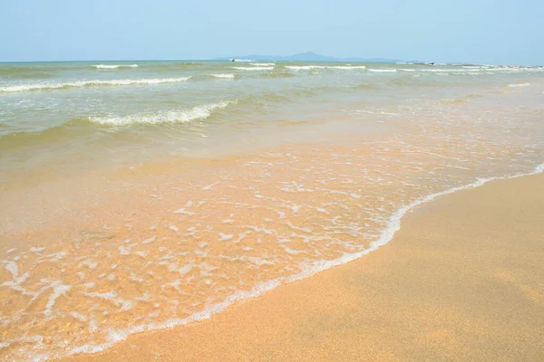 Fundo Verão Mar Paisagem Com Nuvens Tranquilidade Natureza Oceânica — Fotografia de Stock