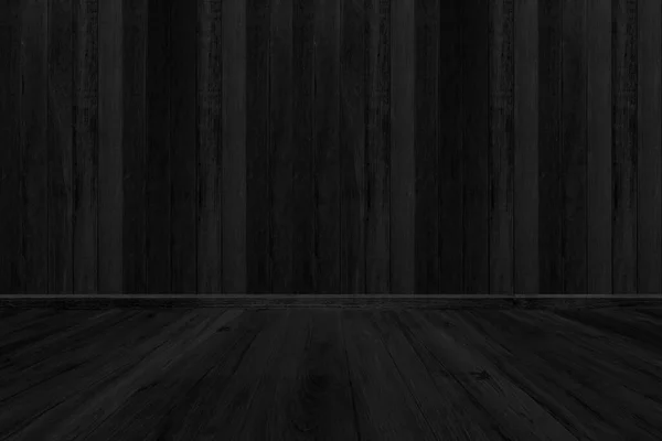 Black Wood Texture Background Room Floor Blank Design — Stock Photo, Image