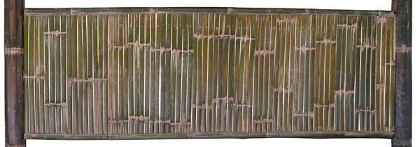 Groene Bamboe Hek Geïsoleerd Witte Achtergrond Knippad — Stockfoto