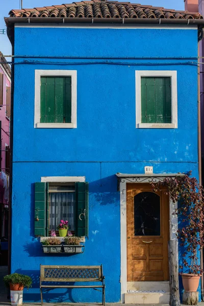 Burano 'da resimli evler