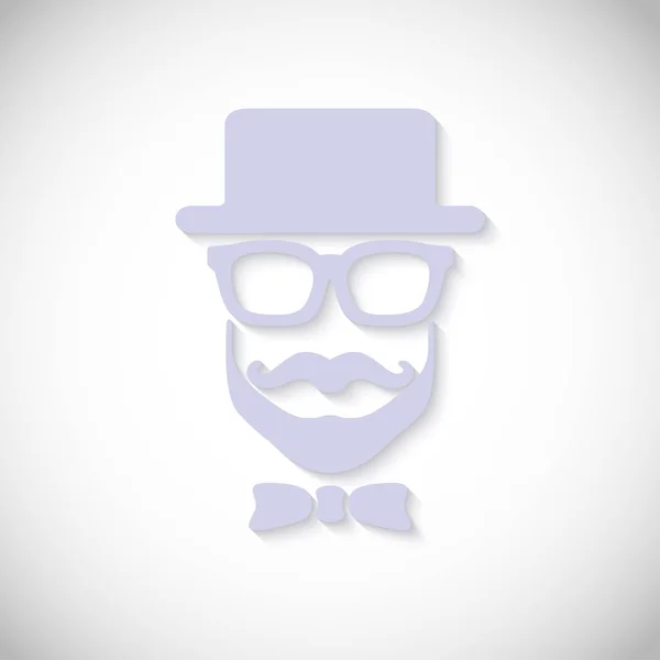 Una imagen impersonal con bigote y gafas Vector De Stock