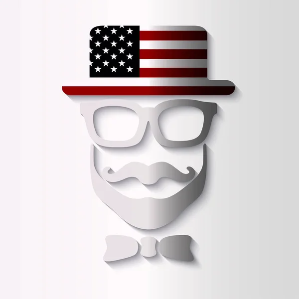 ABD ile şapkalı bayrağı görüntü maske