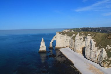 Norman Fransız şehir Etretat, turizm ve tarım