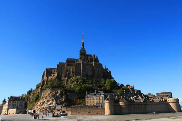 Le Mont-Saint-Michel, Fransız Normandy komün ada. — Stok fotoğraf
